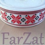 Panglica saten cu motive traditionale - imagine 3