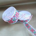 Banda ripsata motive traditionale - 2,5 cm - 5 cm