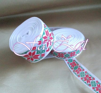 Banda ripsata motive traditionale - 2,5 cm - 5 cm