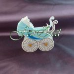 Marturii carucior - roz, bleu - imagine 2