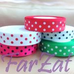 Panglica ripsata cu buline - 2,5 cm - imagine 2