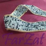 Aplicatie termoadeziva  cu strasuri si lant - 4 cm - imagine 2