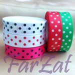 Panglica ripsata cu buline - 2,5 cm