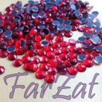 Strasuri de lipit rosii 6 mm - SS 30