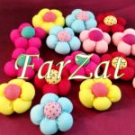 Flori textile colorate