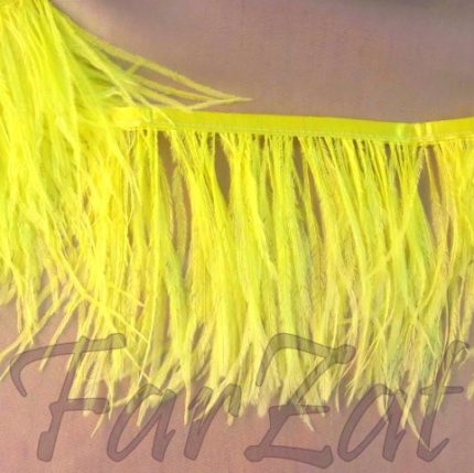 Banda din pene de strut - galben