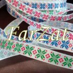 Panglica saten motive traditionale - 1 cm - imagine 2