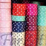 Panglica saten cu buline mari - 4 cm - imagine 2