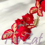 Aplicatie termoadeziva cu flori - la metru - imagine 2