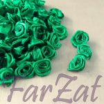 Trandafirasi din saten verde - imagine 3