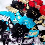 Aplicatie termoadeziva cu flori - la metru