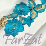 Aplicatie termoadeziva cu flori - la metru - imagine 3