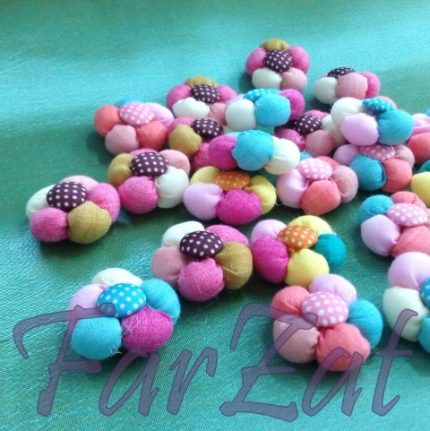 Flori textile multicolore - Model 1 - 4