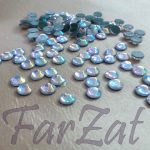 Strasuri de lipit SS34 (7 mm) - alb cristal cu AB - imagine 2