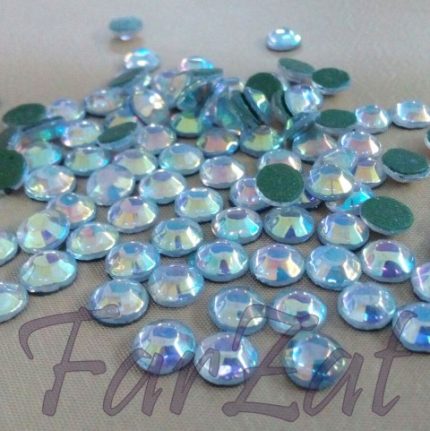 Strasuri de lipit SS34 (7 mm) - alb cristal cu AB