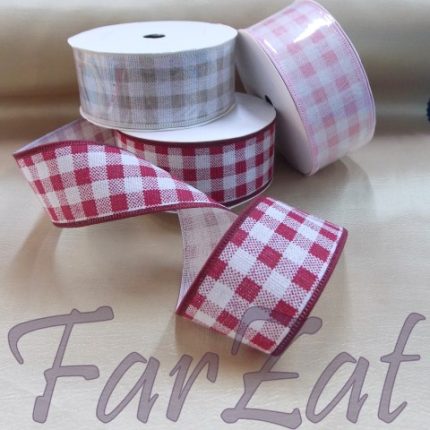 Panglica textila in carouri