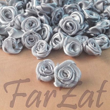 Trandafirasi din saten - gri