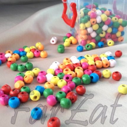 Margele sferice din lemn 8 mm - cutie 250 bucati