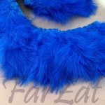 Banda din pene lebada - albastru electric - imagine 2