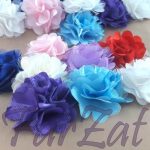 Set flori textile colorate