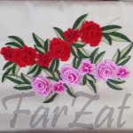 Aplicatie individuala brodata cu flori 3D - Model 3 - imagine 4