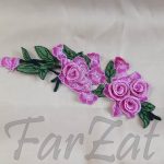 Aplicatie individuala cu flori brodate 3D - Model 1 - imagine 6