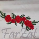 Aplicatie individuala brodata cu flori 3D - Model 3 - imagine 2