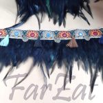 Banda ornamentala cu pene de cocos si ciucuri - imagine 3