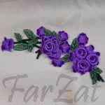 Aplicatie individuala cu flori brodate 3D - Model 1 - imagine 4