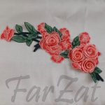 Aplicatie individuala cu flori brodate 3D - Model 1 - imagine 3