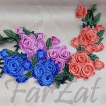 Aplicatie individuala cu flori brodate 3D - Model 1 - imagine 7