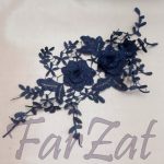 Aplicatie individuala brodata cu flori 3D - Model 4 - imagine 4