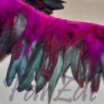 Banda pene cocos cu fazan - Ciclam - imagine 3