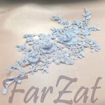 Aplicatie individuala brodata cu flori 3D - Model 4 - imagine 3