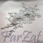 Aplicatie individuala brodata cu flori 3D - Model 4 - imagine 2