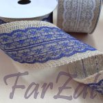 Banda iuta 6 cm - aplicatie dantela cod 1 - imagine 3