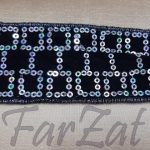 Aplicatie textila cu paiete argintii - Cod 175 - imagine 3