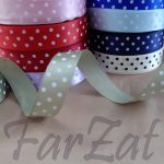 Panglica satinata cu buline cod 1  - 2 cm - imagine 3