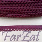 Elatic dantelat 1 cm - Grena