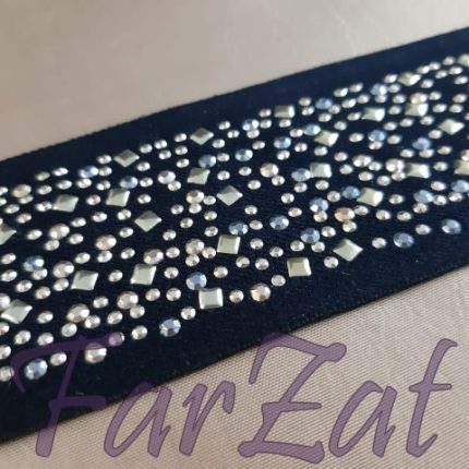 Banda elastica cu strasuri - 4,5 cm