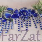 Aplicatie textila cu flori 3D - Cod 33 - imagine 3