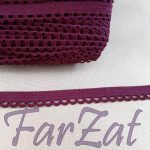 Elatic dantelat 1 cm - Grena - imagine 2