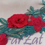 Aplicatie textila cu flori 3D - Cod 34 - imagine 4