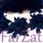 Aplicatie textila cu flori 3D - Cod 11 - imagine 6