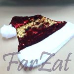 Caciula Mos Craciun cu paiete reversibile