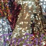 Material textil cu paiete mari