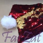 Caciula Mos Craciun cu paiete reversibile - imagine 3