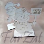 Figurine din lemn pentru pictat - Mos Craciun / Om de zapada