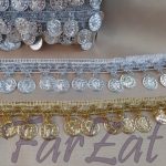 Aplicatie cu fir lurex si banuti  - Cod 218 - imagine 2