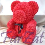 Ursulet din trandafiri - 80 cm